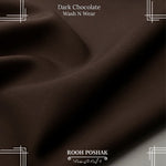 Dark Chocolate Wash N Wear Unstitched Fabric - 4 Meter