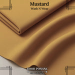 Mustard Wash N Wear Unstitched Fabric - 4 Meter